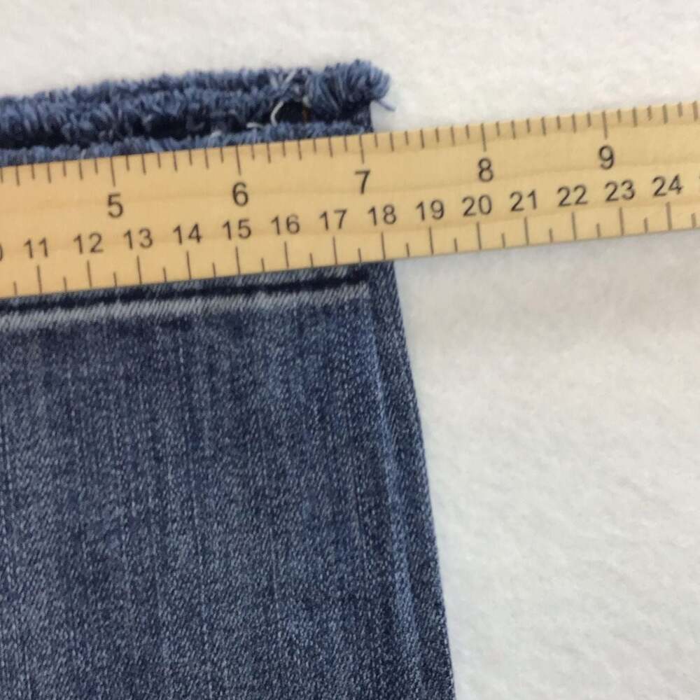 Kut from the Kloth Reese Ankle Straight Leg Jeans Frayed Hem Size 12 - Picture 6 of 13